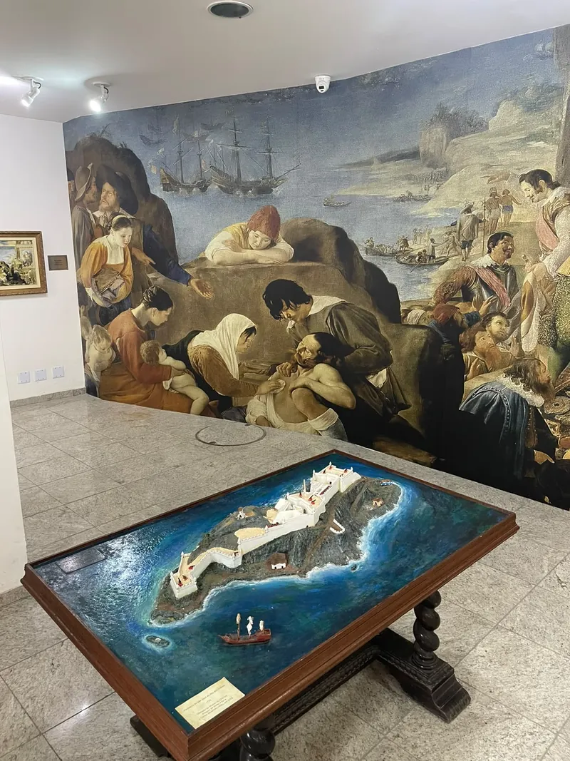 Maquete da Ilha das Cobras em 1736 no Salão Comandante Clemente